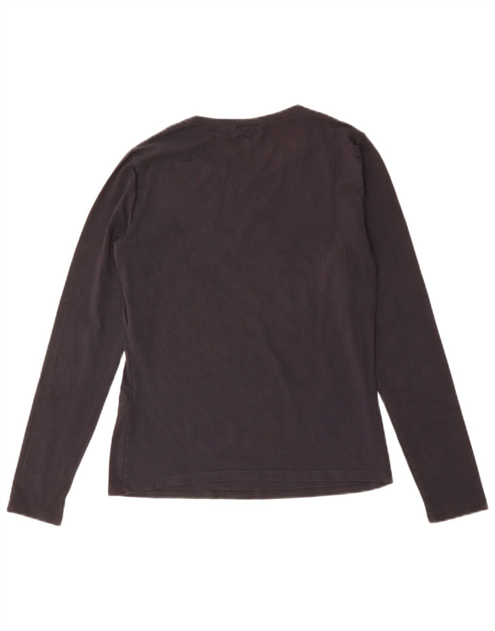 Armani Jeans Dame Grafisk Top Langærmet IT 44 Medium Sort Bomuld