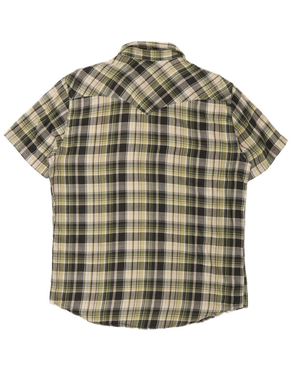 Levi's kortærmet herreskjorte med normal pasform Medium grøn plaid bomuld
