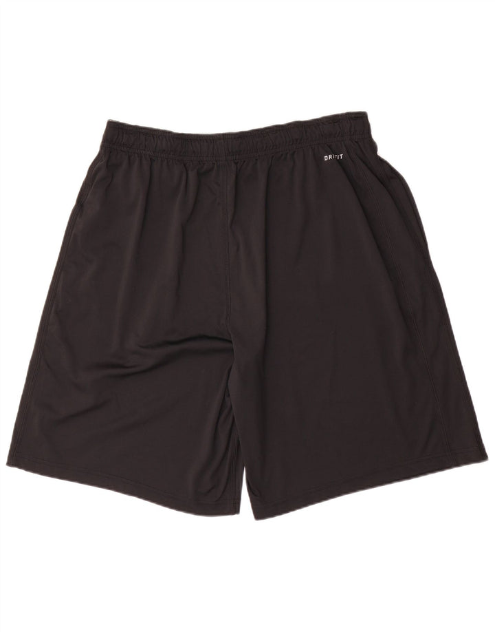 Nike Herre Dri Fit sportsshorts, store sorte polyester