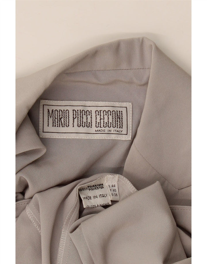 MARIO PUCCI CECCONI Womens Blazer Jacket IT 44 Medium Grey Colourblock Vintage Mario Pucci Cecconi and Second-Hand Mario Pucci Cecconi from Messina Hembry 
