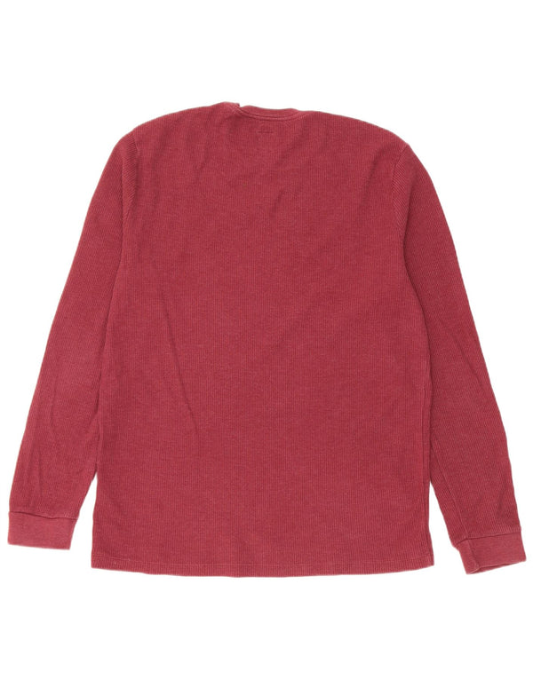 Jack Wills Herre Top Langærmet Medium Bourgogne Bomuld
