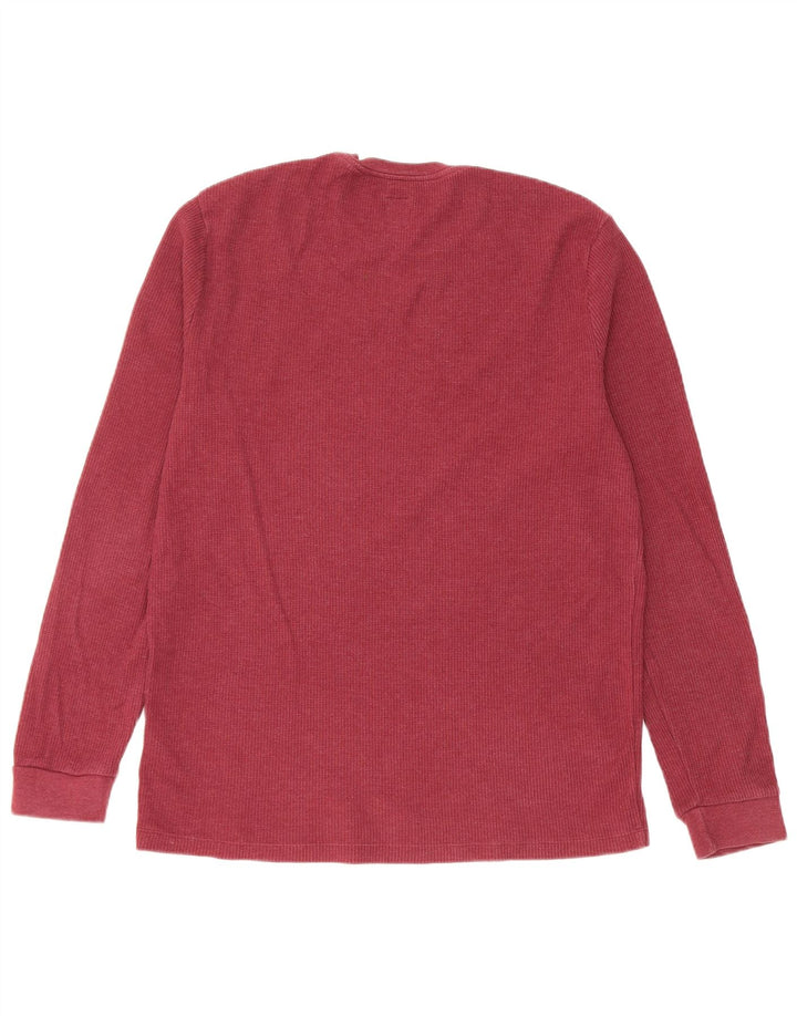 Jack Wills Herre Top Langærmet Medium Bourgogne Bomuld