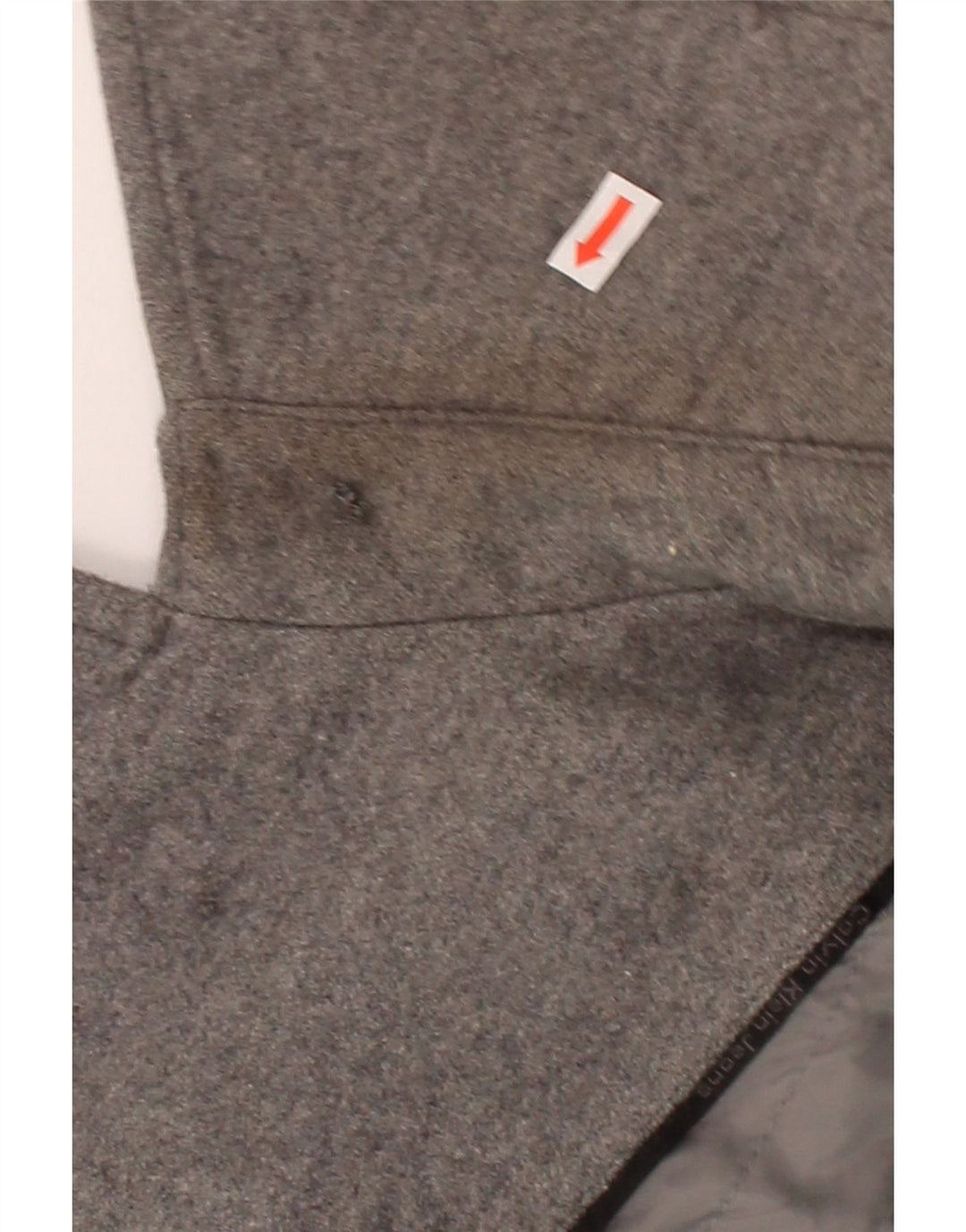 CALVIN KLEIN Mens Double Breasted Overcoat UK 44 2XL Grey