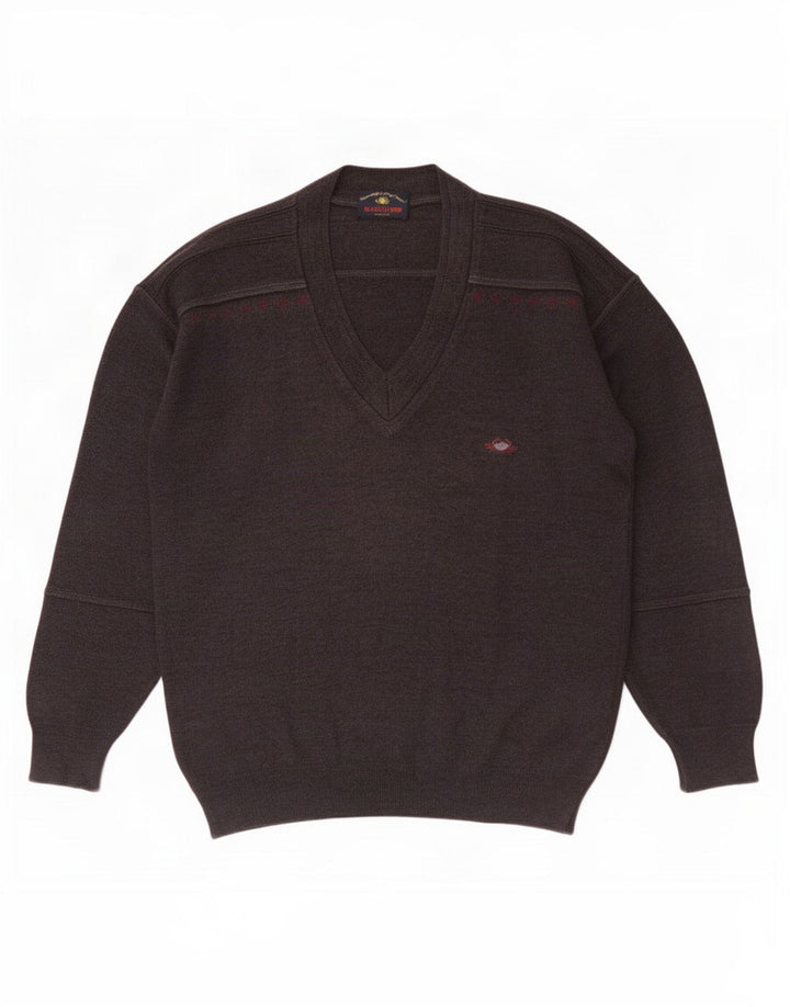 Il Granchio Herre V-hals sweater Stor Grå Uld