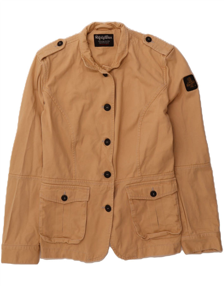 REFRIGIWEAR Womens Military Jacket UK 12 Medium Beige Vintage Refrigiwear and Second-Hand Refrigiwear from Messina Hembry 