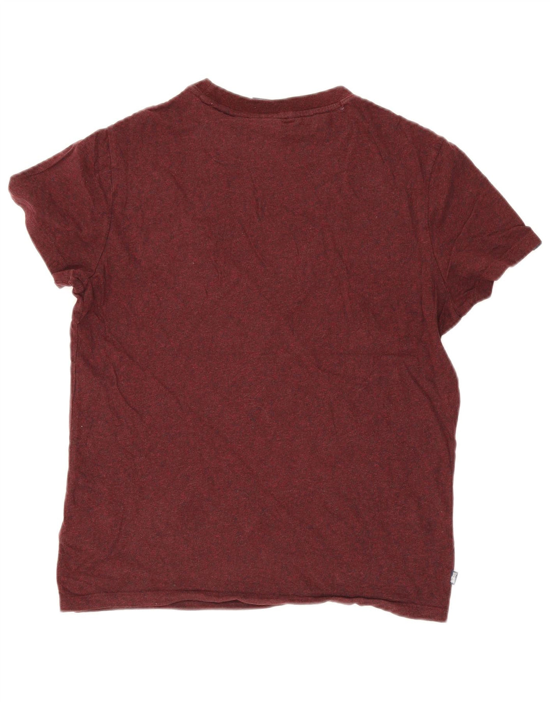 Superdry T-shirt top til mænd Medium Bourgogne Flecked Bomuld