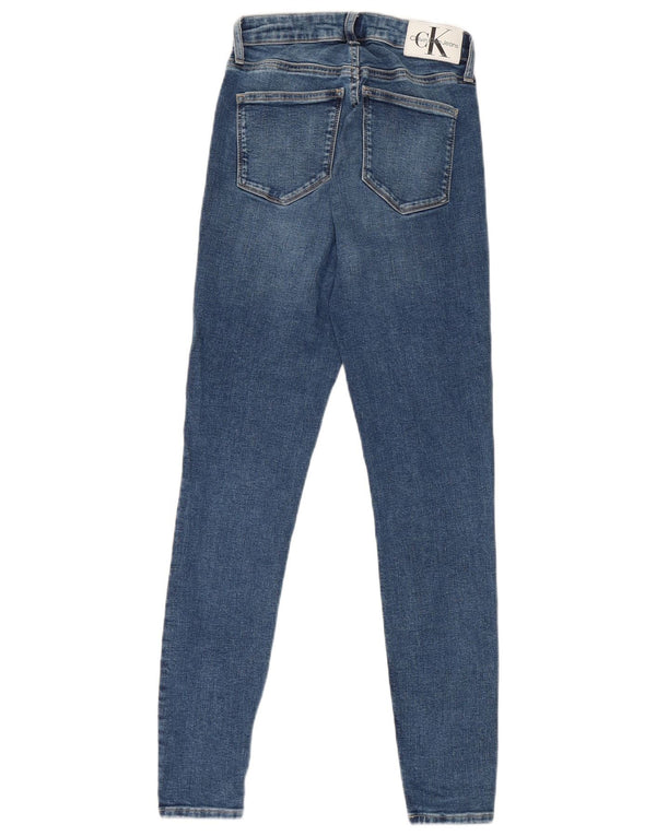 Calvin Klein Dame Skinny Jeans W26 L27 Blå Bomuld