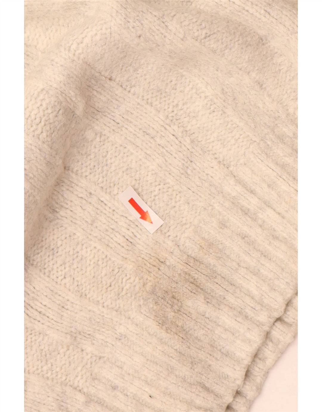 Marks & Spencer Herre sweater med lynlåshals Medium Off White Akryl