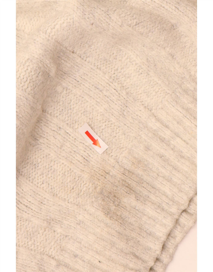Marks & Spencer Herre sweater med lynlåshals Medium Off White Akryl