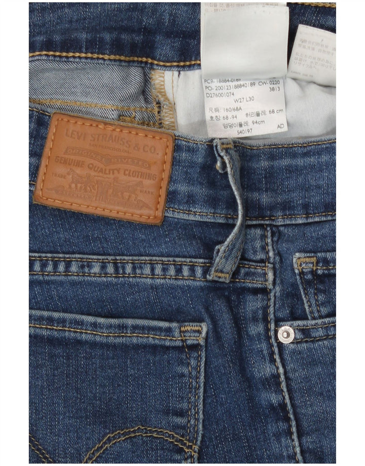Levi's Dame 712 Slim Jeans W27 L30 Blå Bomuld