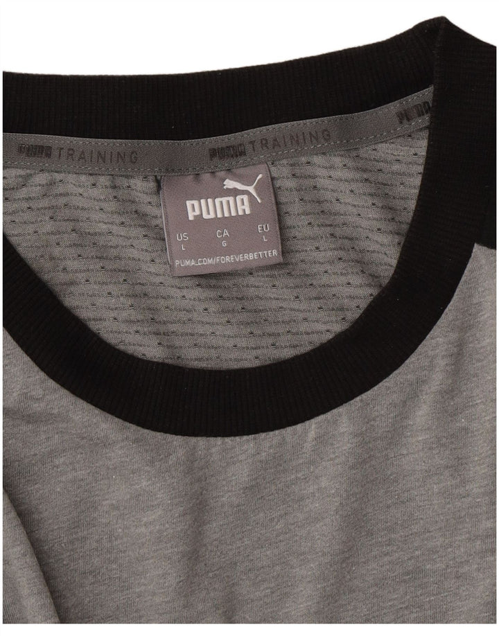 PUMA Mens Venice Graphic T-Shirt Top Large Grey Colourblock