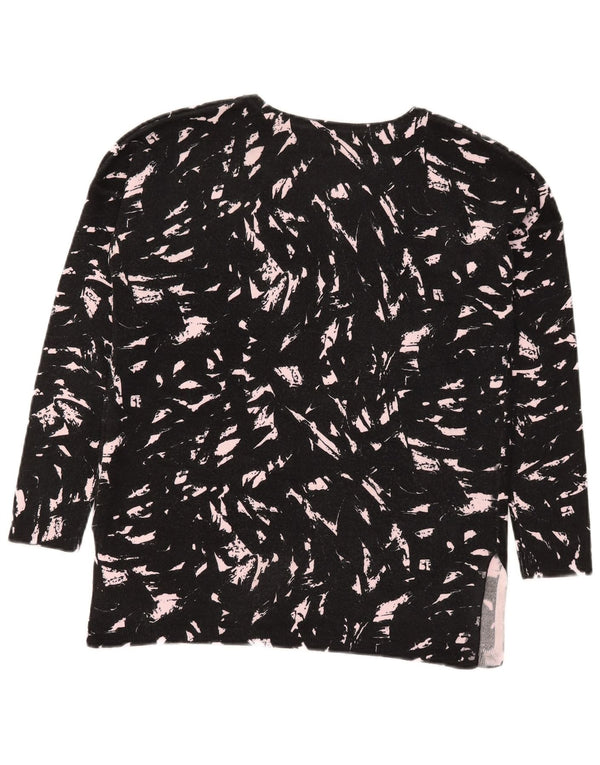 Marks & Spencer Womens V-Neck Jumper Sweater UK 8 Small Black