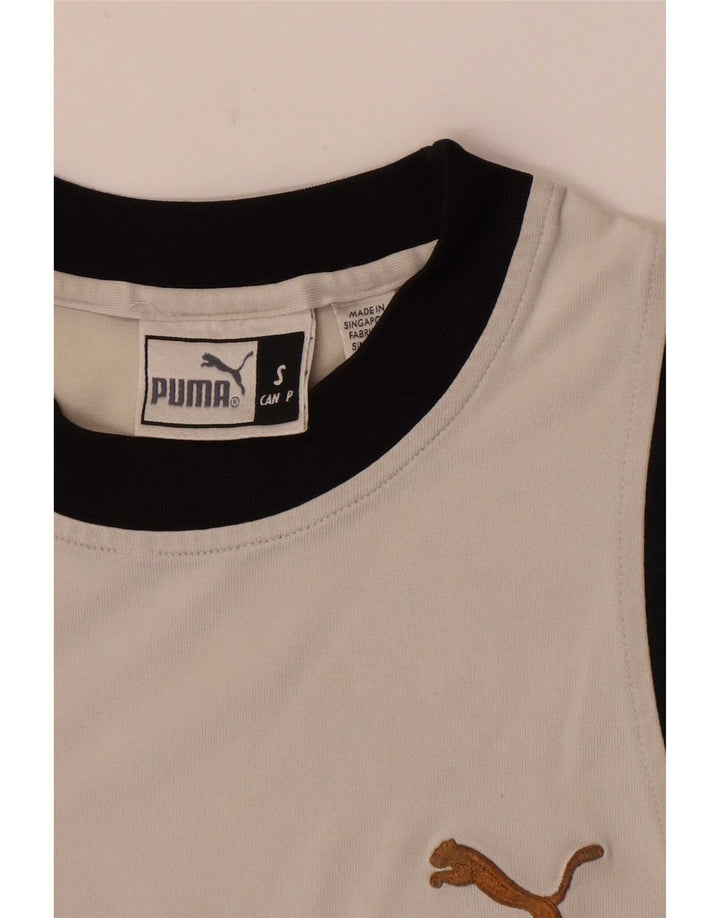 Puma Herre T-Shirt Top Lille hvid Colourblock