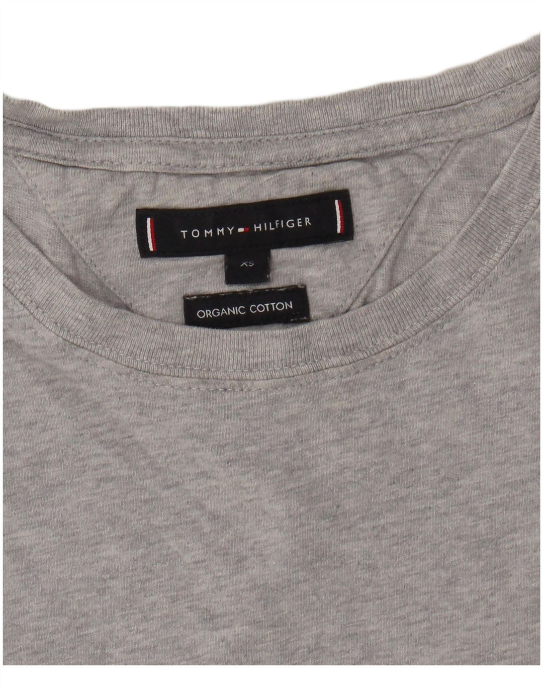 TOMMY HILFIGER Herre T-shirt Top XS Grå Flecked Bomuld