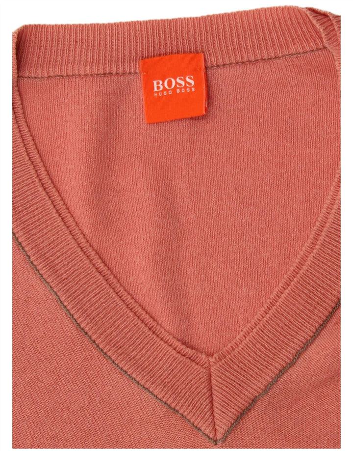 Hugo Boss Herre V-hals sweater Medium Pink