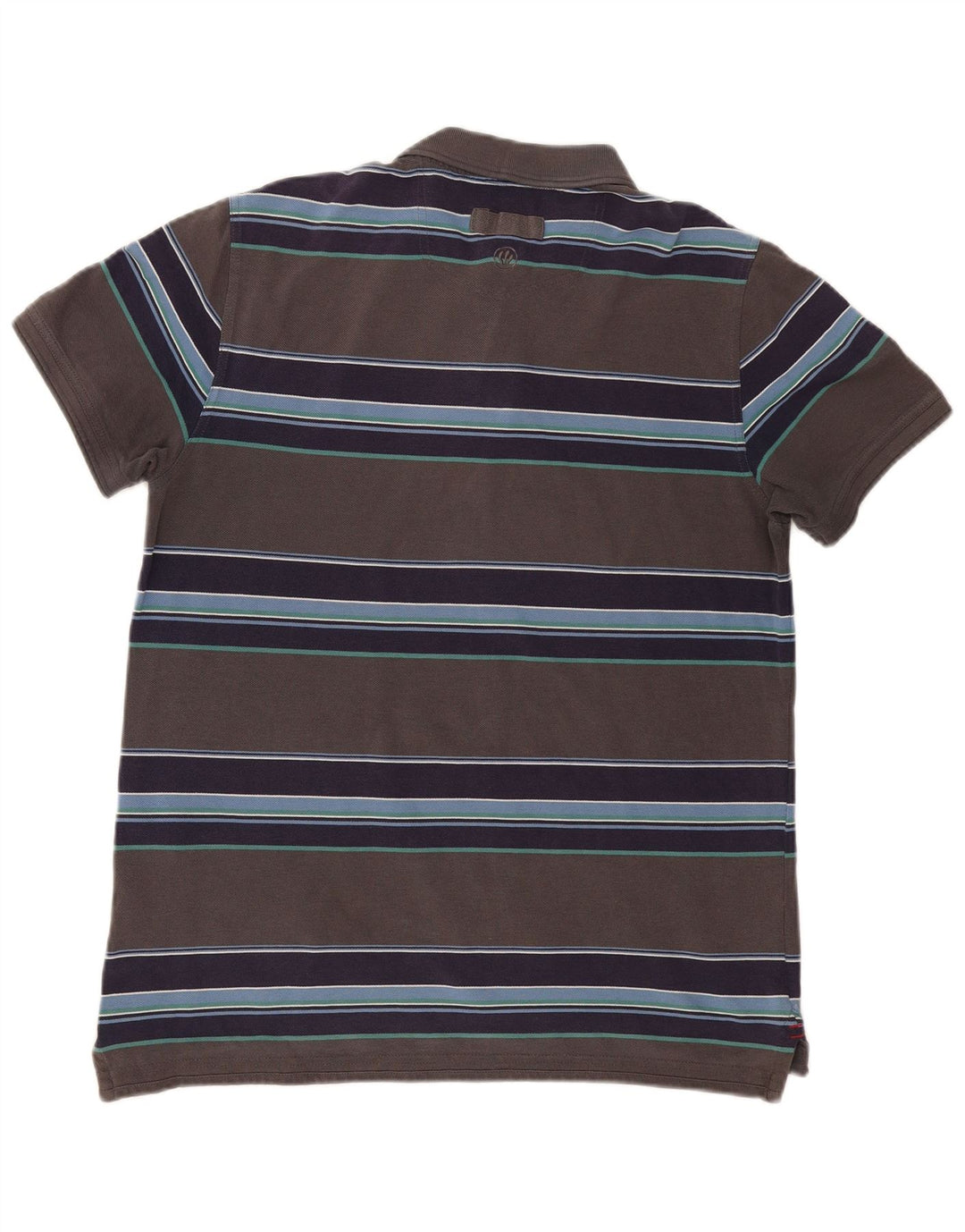 Fat Face Herre Polo Shirt Stor Grå Stribet Bomuld