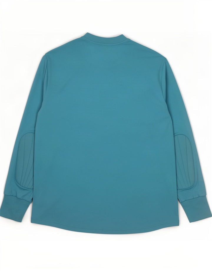 Adidas Herre Climalite Top Langærmet Stor Blå Colourblock Polyester
