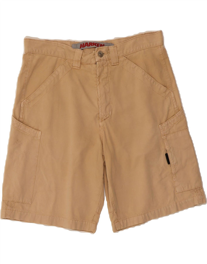 VINTAGE Mens Cargo Shorts W32 Medium  Beige Cotton Vintage Vintage and Second-Hand Vintage from Messina Hembry 