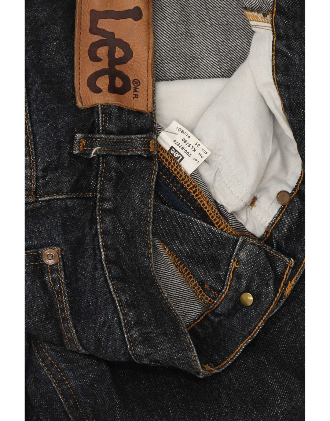 Lee Straight Jeans til mænd W31 L32 Grå bomuld