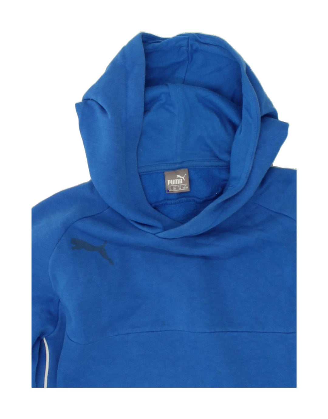 PUMA Boys Hoodie Jumper 13-14 Years XL Blue Vintage Puma and Second-Hand Puma from Messina Hembry 