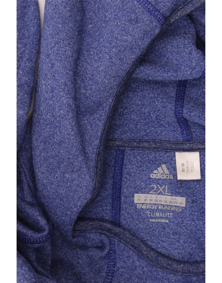 Adidas Herre hættetrøje Langærmet 2XL Blå