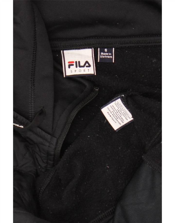 FILA hættetrøje til kvinder med lynlås UK 10 Lille sort polyester