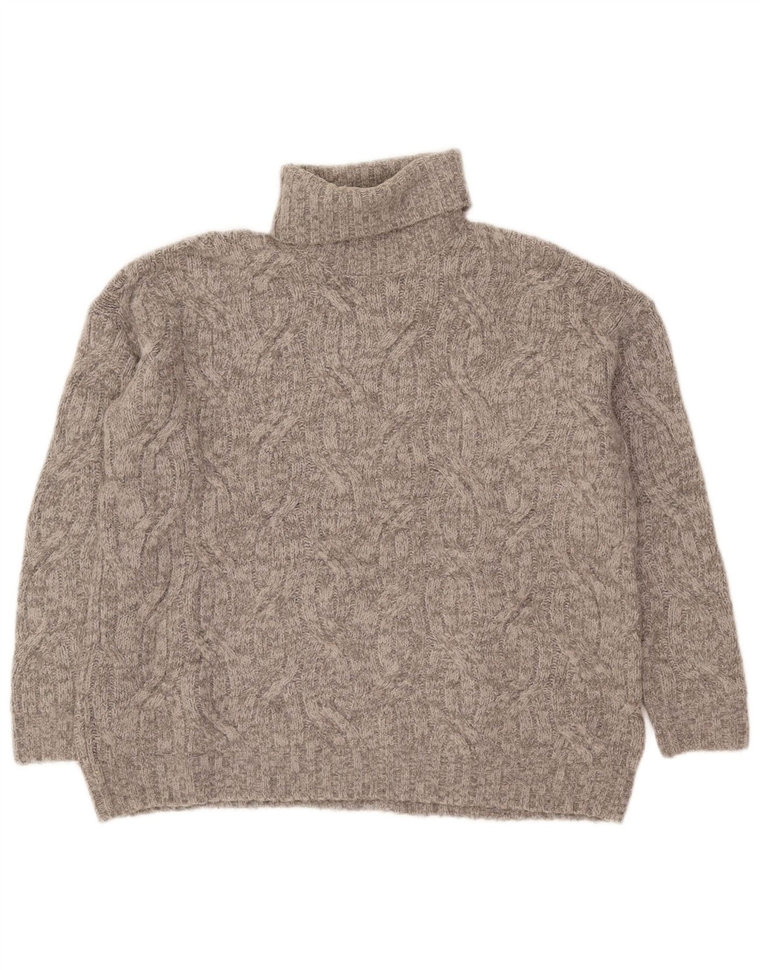 Marks & Spencer Dame Oversized rullehals sweater UK 14 Medium Grey