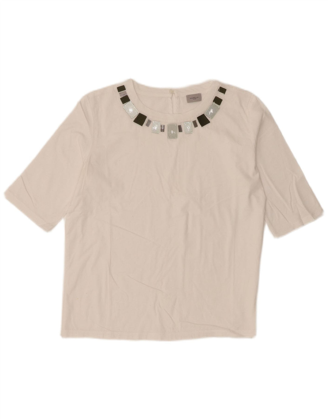 Marella Dame Top 3/4 ærme UK 12 Medium White