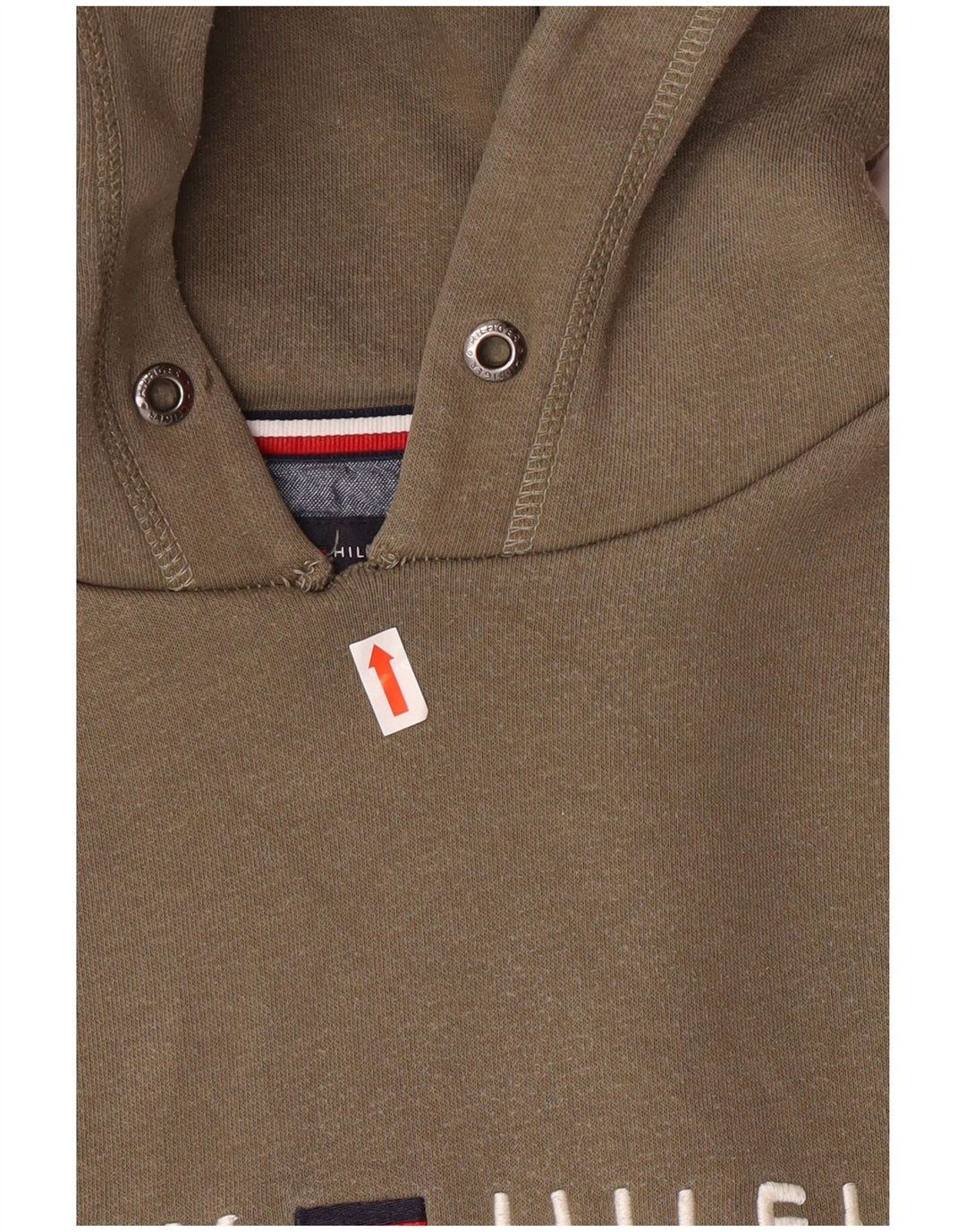 Tommy Hilfiger Herre grafisk hættetrøje Jumper Medium Khaki Bomuld