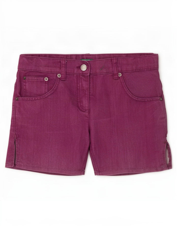 Benetton Dame denim Shorts Medium W28 Lilla