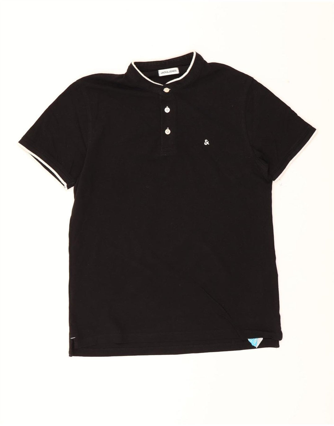 JACK & JONES Mens Polo Shirt Large Black Cotton Vintage Jack & Jones and Second-Hand Jack & Jones from Messina Hembry 
