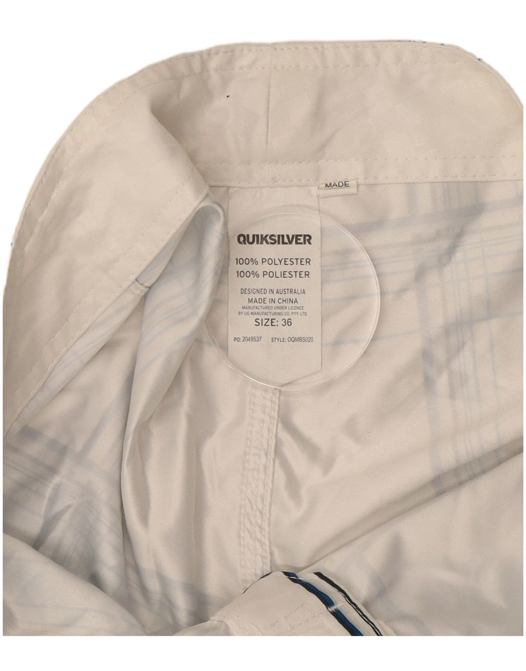 Quiksilver Badeshorts til mænd store blå ternet polyester