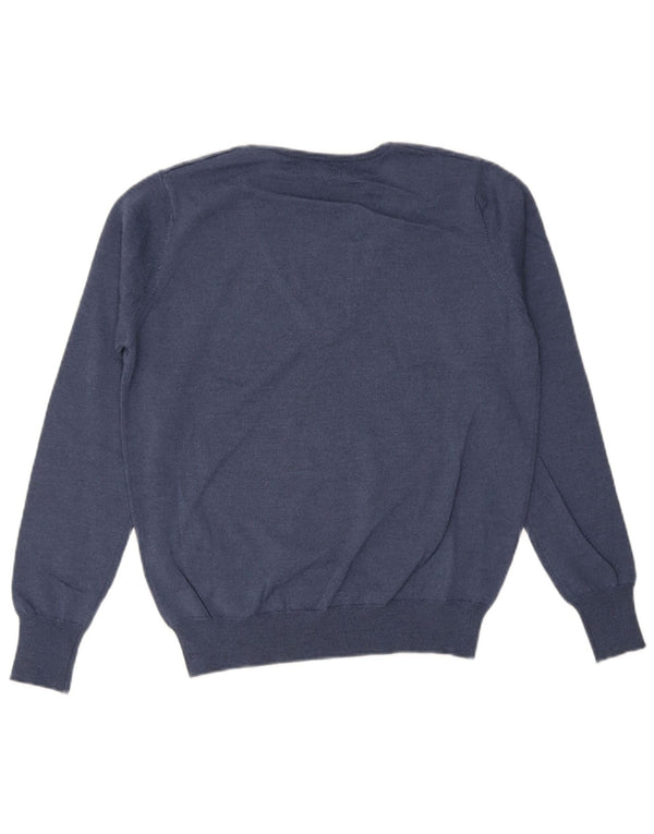 Trussardi Herre V-hals sweater Medium Marineblå Virgin Wool
