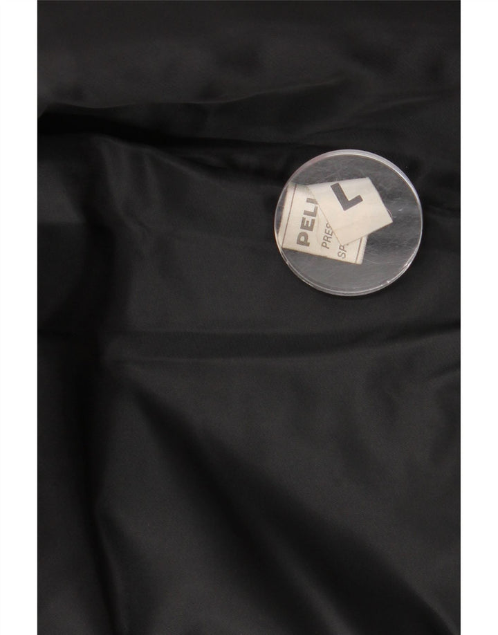 Vintage Herre Læder Gilet UK 40 Stor Brun Paisley Læder