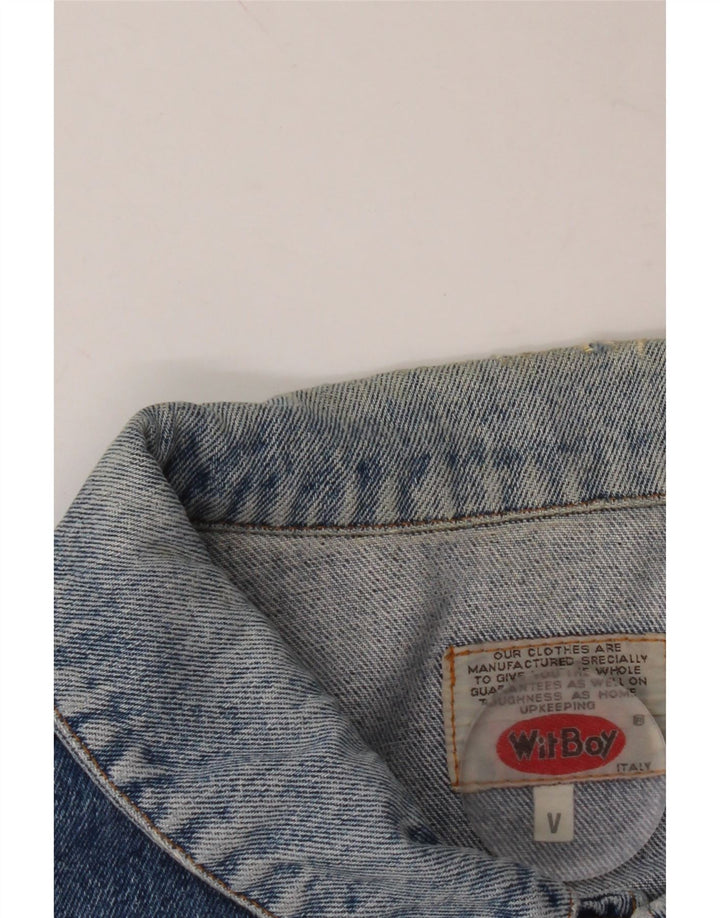 WITBOY Mens Denim Jacket UK 42 XL Blue