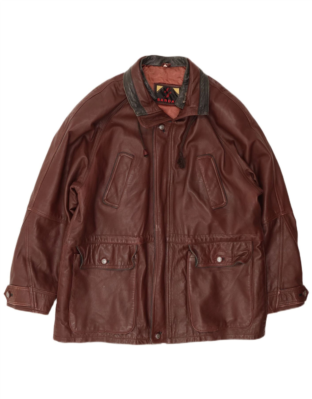 SARDAR Læderjakke til mænd UK 42 XL Brunt læder