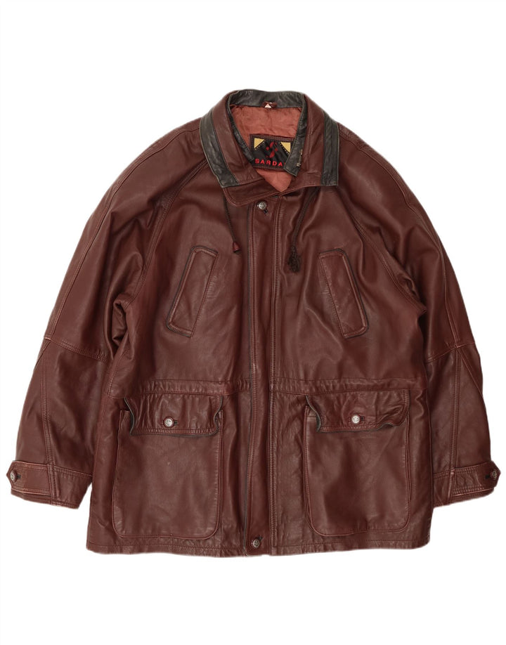 SARDAR Læderjakke til mænd UK 42 XL Brunt læder
