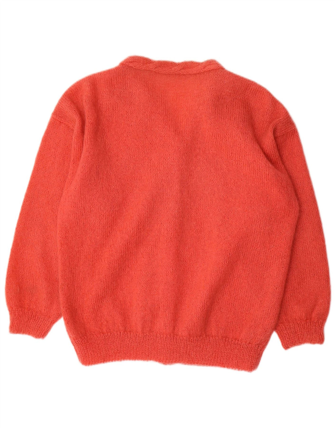 VINTAGE Dame Cardigan Sweater UK 18 XL Orange