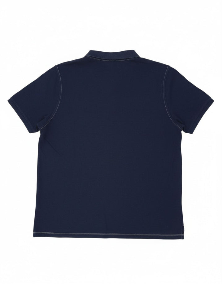 BLAUER Mens Polo Shirt XL Navy Blue Cotton