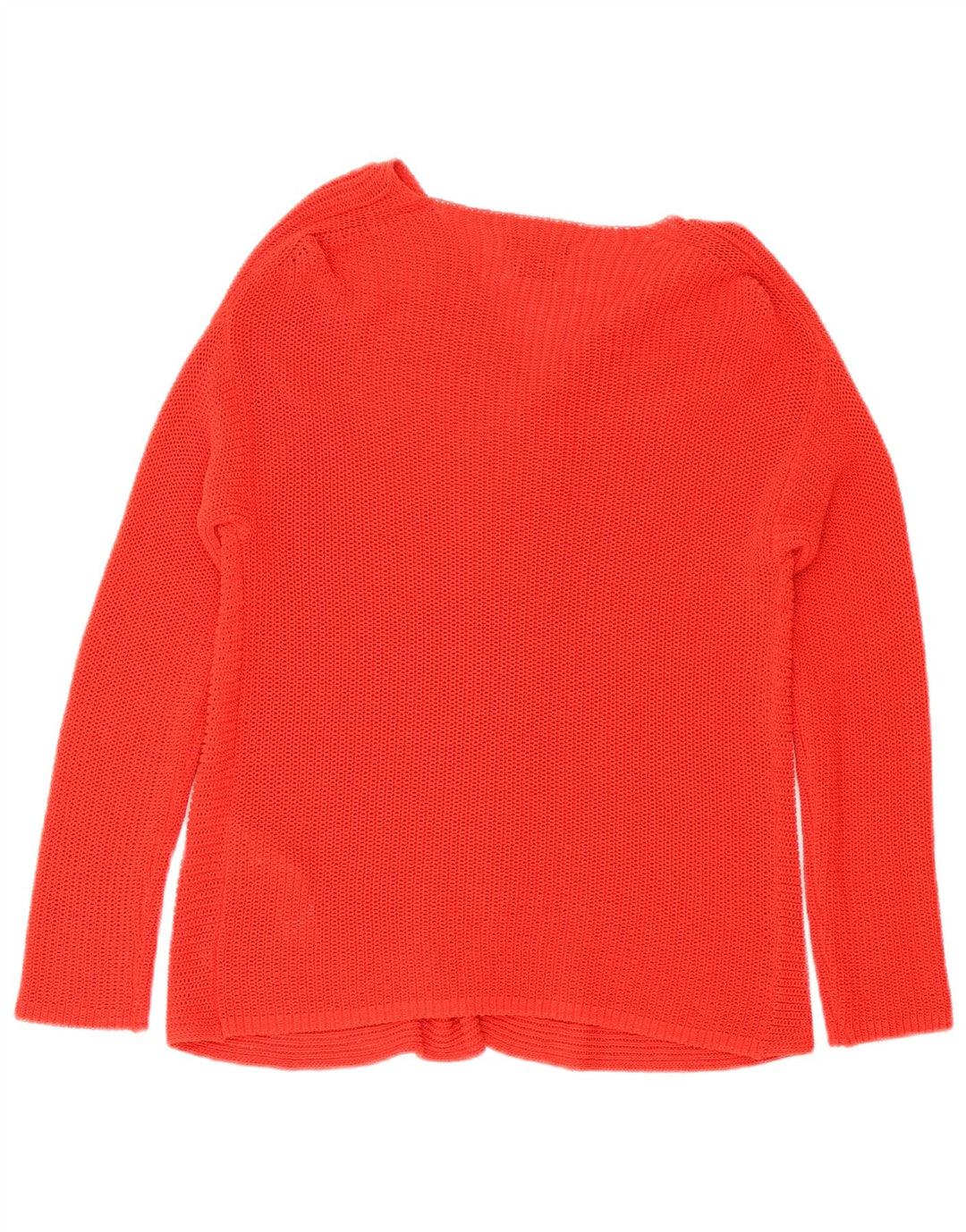 Massimo Dutti Dame Open Cardigan Sweater UK 10 Lille Rød Bomuld