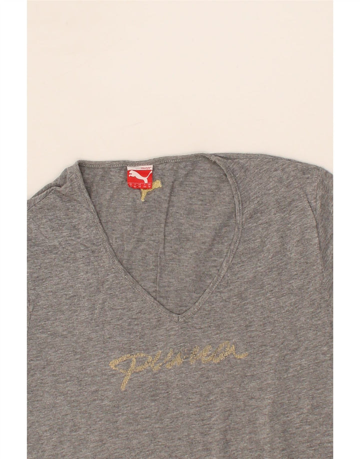 PUMA Womens Graphic T-Shirt Top UK 16 Large  Grey Vintage Puma and Second-Hand Puma from Messina Hembry 