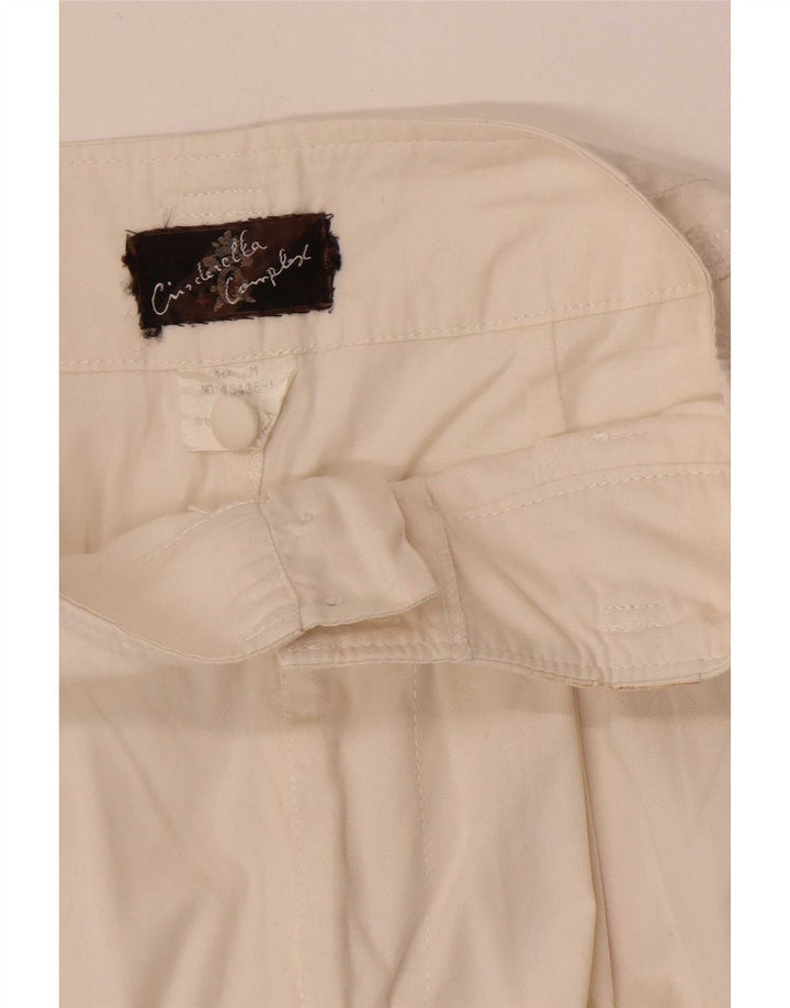 Vintage kvinders højtaljede chinoshorts Medium W28 Off White