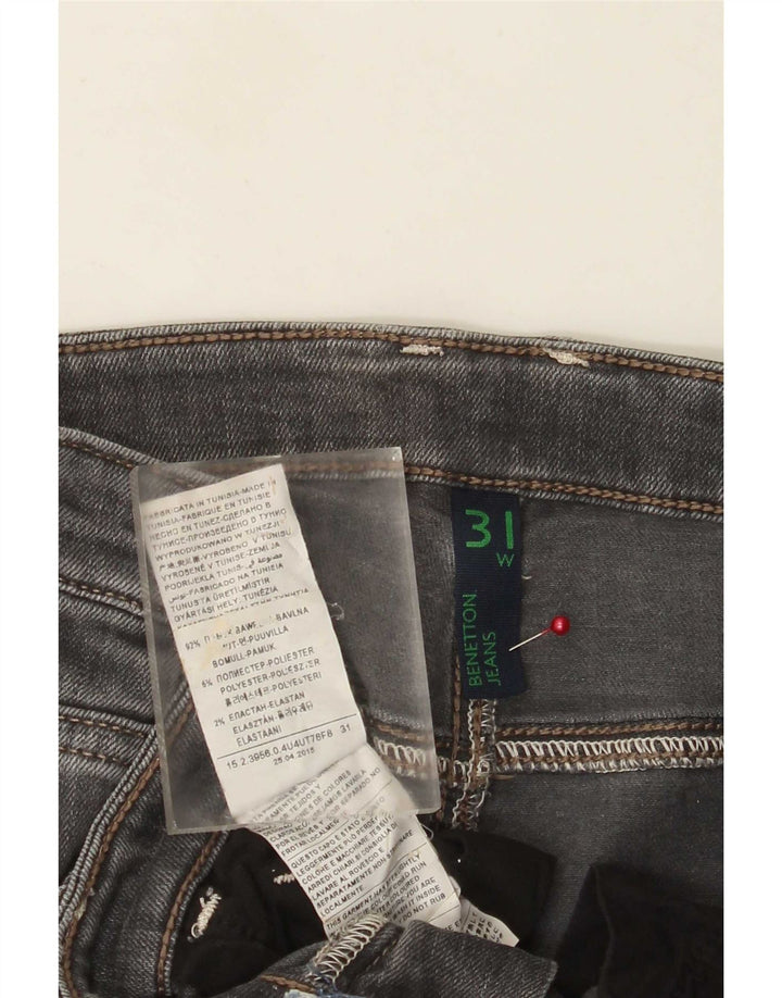 Benetton Dame Slim Jeans W31 L31 Grå Bomuld