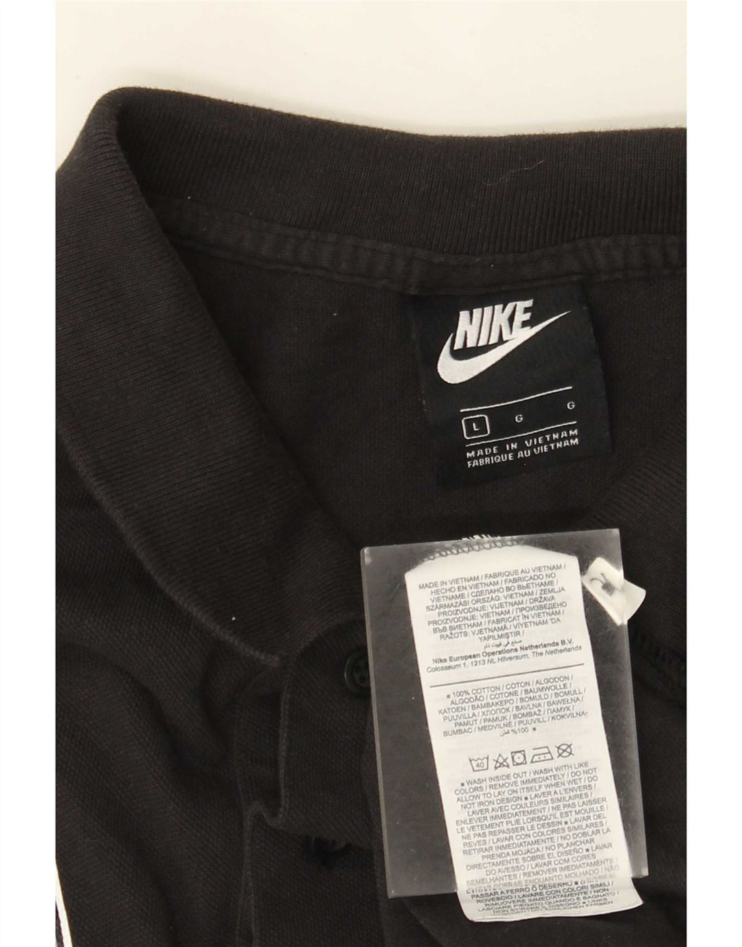 Nike herre poloshirt stor sort bomuld