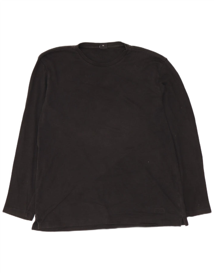 HUGO BOSS Herre Top Langærmet XL Sort Bomuld