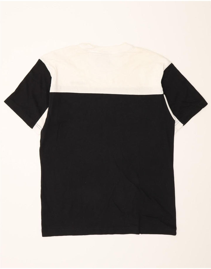 Adidas Herre T-Shirt Top Medium Sort Colourblock Bomuld