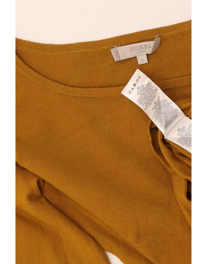 Hobbs Dame Top 3/4 ærme UK 10 Small Khaki Viscose