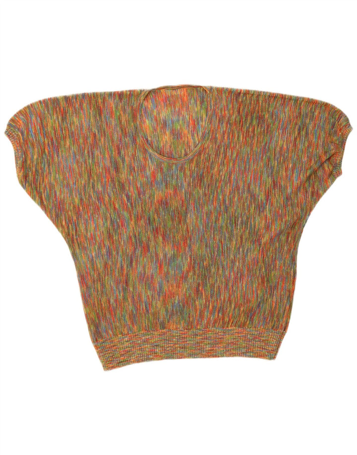 Vintage Damebluse Top UK 12 Medium Multicolored Flecked