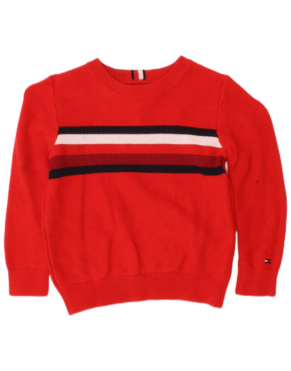 Tommy Hilfiger drenge bådhalstrøje 4-5 år rødstribet bomuld