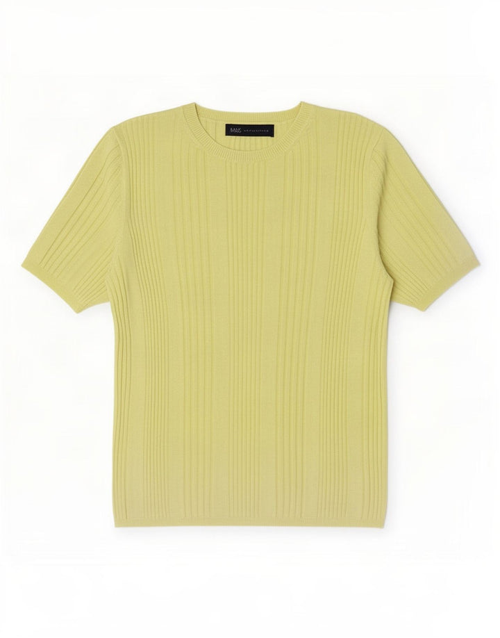 Marks & Spencer Dame Boat Neck Jumper Sweater UK 12 Medium Yellow